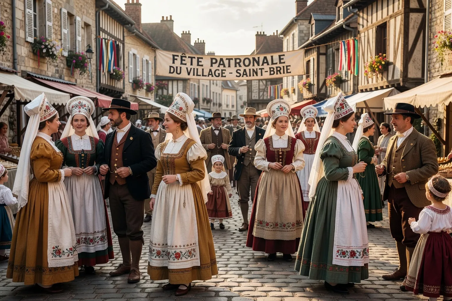 Costumes traditionnels briards : habits de fête, coiffes et folklore de Seine-et-Marne