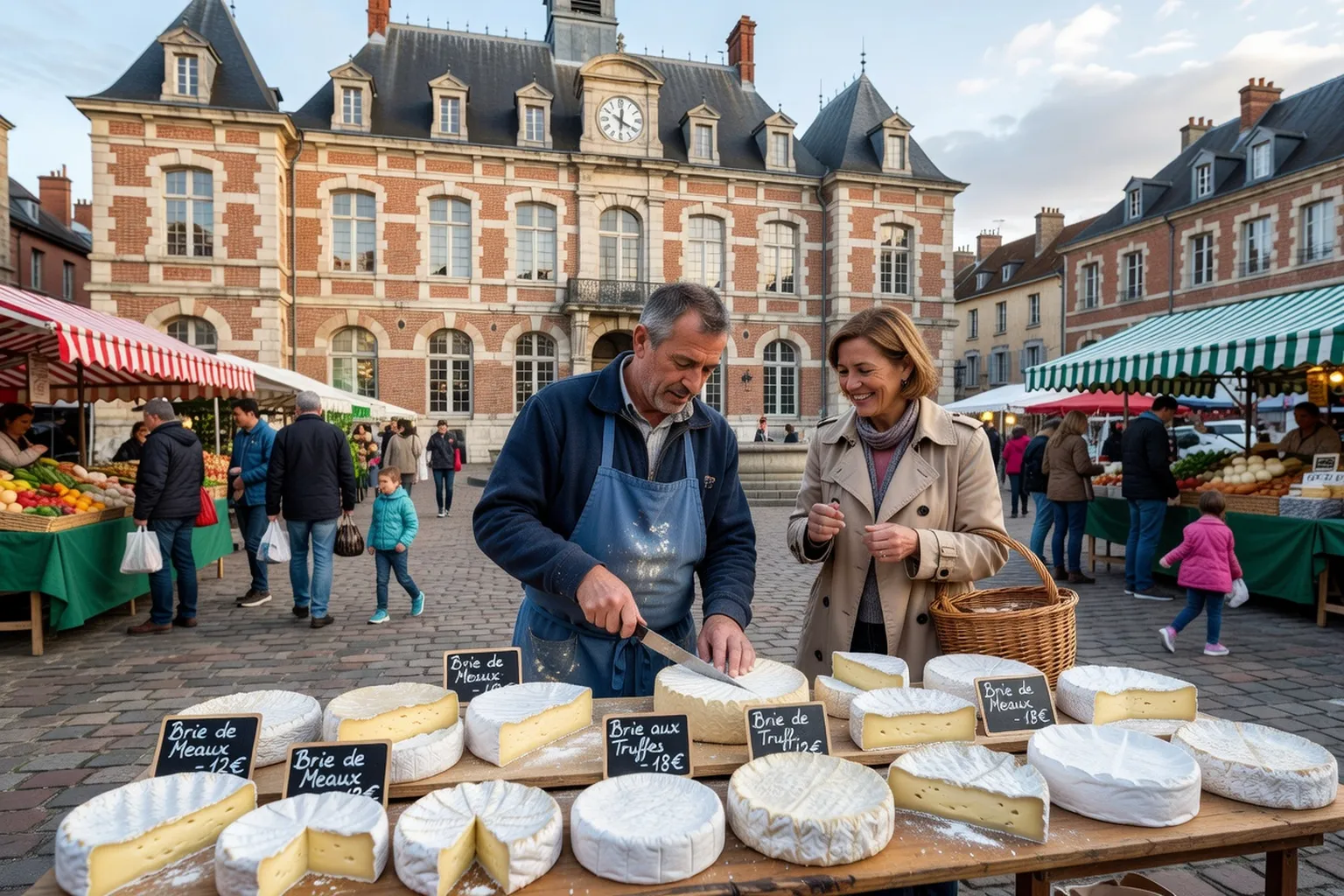 Marché aux fromages de Coulommiers en Seine-et-Marne